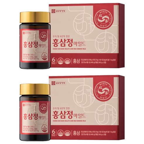 종근당건강 6년근 홍삼정 마일드, 480g, 2개