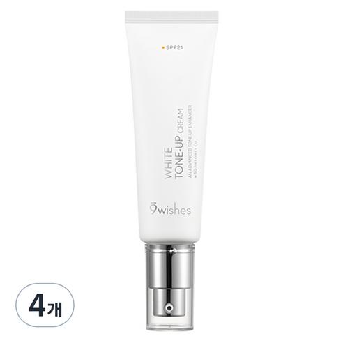 나인위시스 비건 화이트 톤업 크림 SPF21, 50ml, 4개