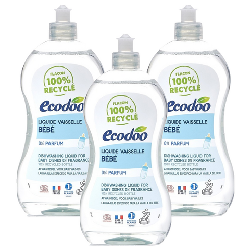 에코두 프랑스 젖병세제 무향, 500ml, 3개