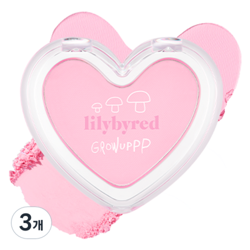 릴리바이레드 그로우 업 컬렉션 러브빔 블러 치크 4g, 07 #딸기블러, 3개