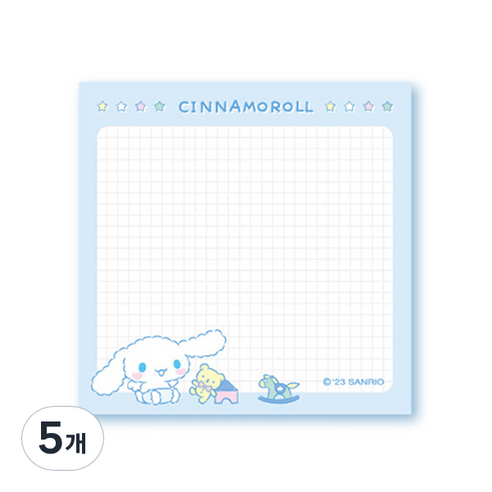 산리오 시나모롤 마이 데일리 떡메모지, 랜덤발송, 1개입, 5개