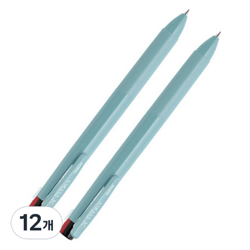 사라사 클립 3색 펜 0.4mm, 미스트블루, 12개