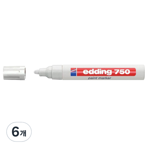 에딩e-750 페인트마카 49, 백색, 6개