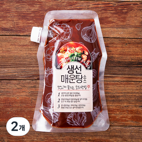 주비푸드 생선 매운탕 소스, 500g, 2개
