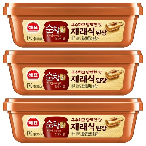 해표 순창궁 재래식 된장, 170g, 3개