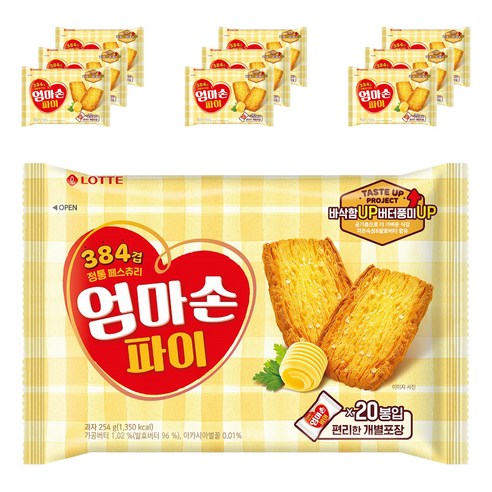 롯데제과 엄마손 파이, 3개, 254g