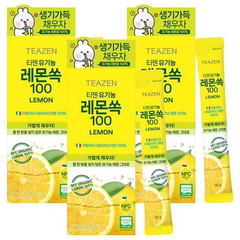 티젠 유기농 레몬쏙 100, 42개, 20g
