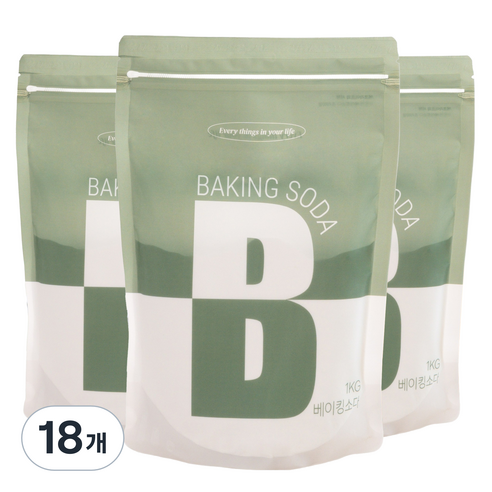 비즐리 프리미엄 베이킹소다, 1kg, 18개