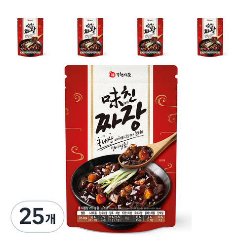 복천식품 야채와 고기가 풍부한 미친짜장 즉석식품, 220g, 25개