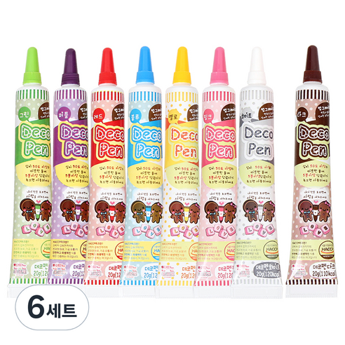 펀플러스 초콜릿 데코펜 8종 세트, 6세트