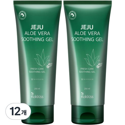 록키스 제주 알로에베라 수딩젤, 250ml, 12개