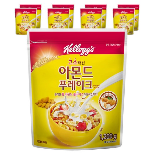 켈로그 아몬드 푸레이크, 1.2kg, 9개