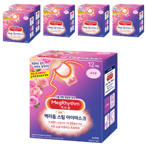 멕리듬 스팀 아이마스크 로즈향, 12개입, 6개