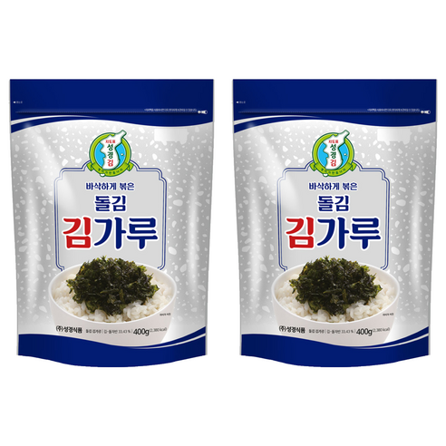 지도표성경 돌김 김가루, 400g, 2개