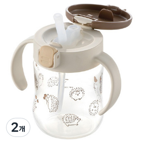 릿첼 TLI 빨대컵 SD 200ml, 초코브라운, 2개