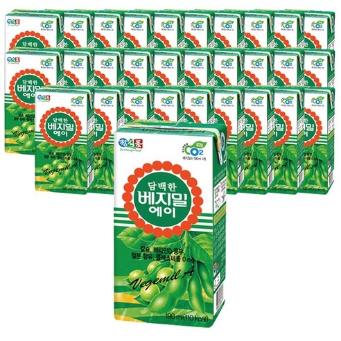 베지밀 A 담백한맛, 190ml, 96개