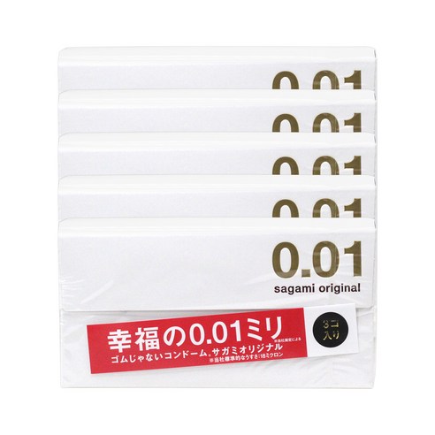 사가미 오리지널 0.01 일반형 콘돔, 3개입, 5개
