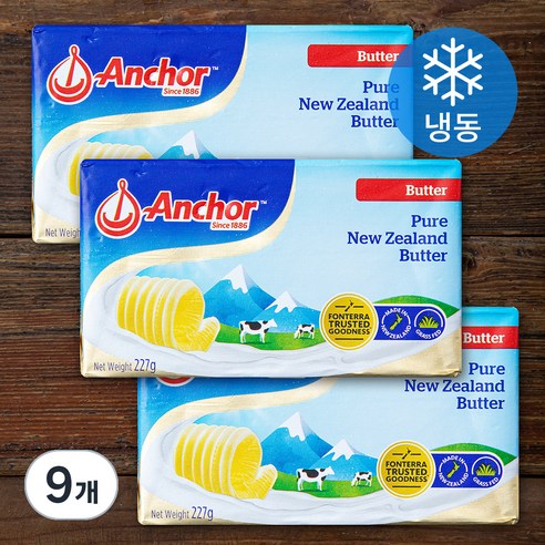 앵커 버터 (냉동), 227g, 9개