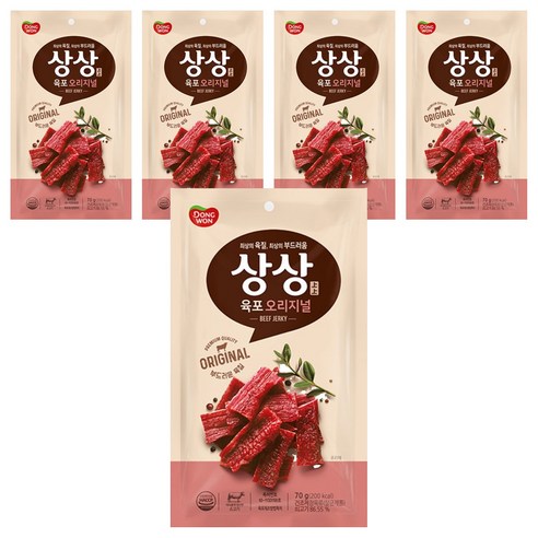 상상육포 오리지널, 70g, 5개