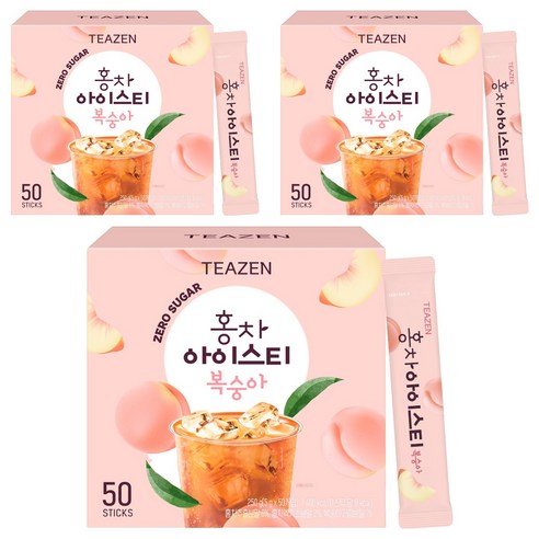 티젠 홍차 아이스티 복숭아, 5g, 50개입, 3개