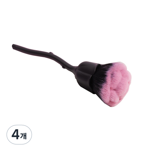 블랙 로즈 장미 네일 더스트브러쉬, 혼합색상, 4개