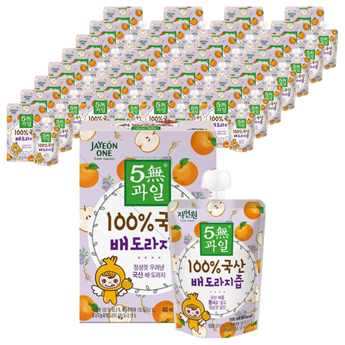 자연원 100% 국산 배도라지즙, 100ml, 120개