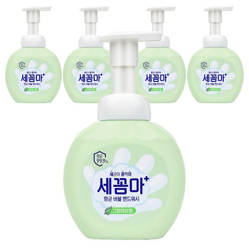 온더바디 세꼼마 버블 핸드워시 그린허브향, 250ml, 5개