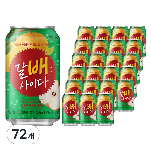 해태htb 갈배사이다, 355ml, 72개