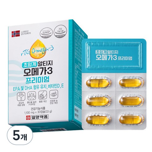 일양약품 초임계 알티지 오메가3 프리미엄, 33g, 5개