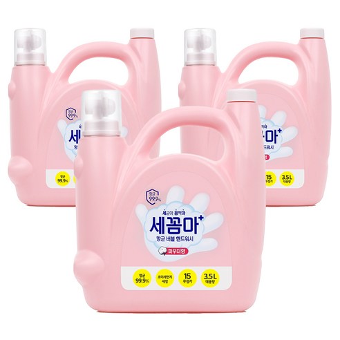 온더바디 세꼼마 향균 버블 핸드워시 파우더향, 3.5L, 3개