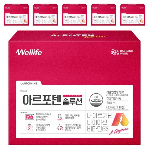 대상웰라이프 아르포텐 솔루션 10p, 300ml, 6개