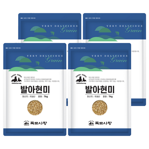 독도사랑 발아현미, 1kg, 4개