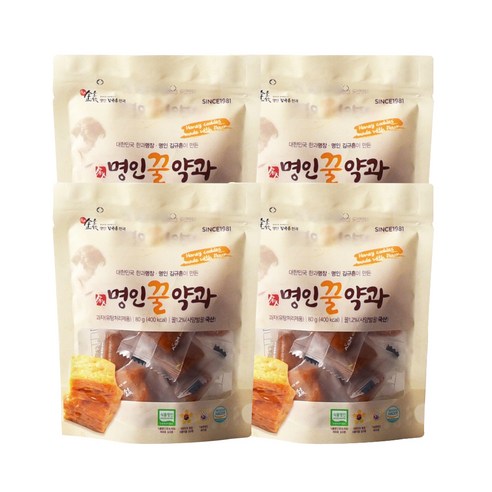 김규흔한과 페스츄리형 명인 꿀약과, 80g, 4개