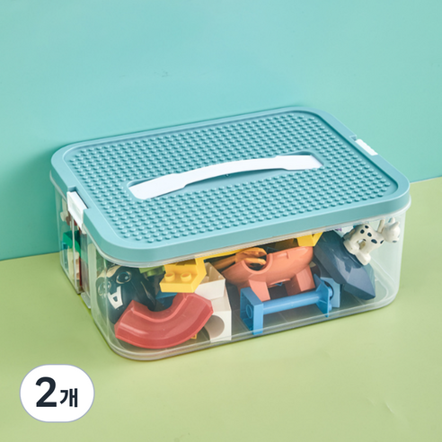 싸비예 수납 정리함, 민트, 2개