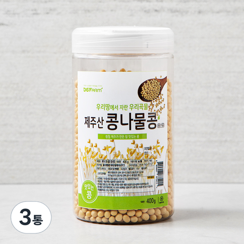 대구농산 제주산 콩나물콩 풍산콩, 400g, 3통