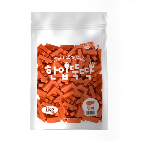 펫토리아 강아지 한입뚝딱 대용량 져키 간식, 연어맛, 1kg, 1개