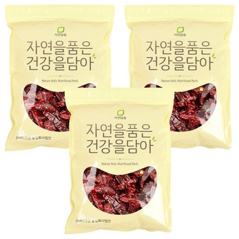 자연닮음 세척 보통맛 건고추, 3개, 200g