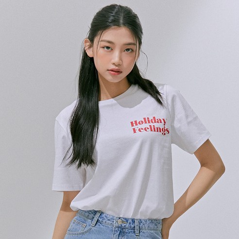 미쏘 여성용 레터링 반팔티