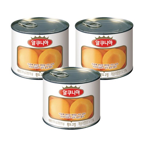 달콤함이 톡톡! 냉장고 필수템, 알쿠니아 황도 통조림