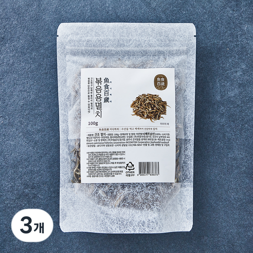 어식백세 멸치 볶음용, 100g, 3개