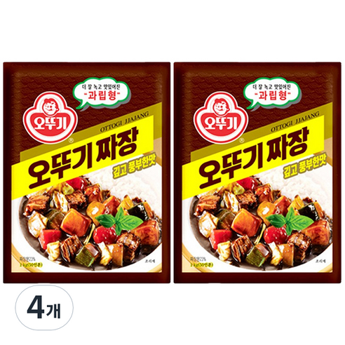 오뚜기 짜장 깊고 풍부한맛 과립형, 1kg, 4개