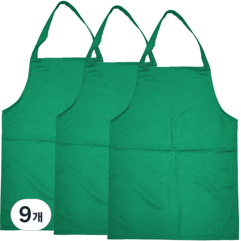 금깨비 손님용 미니 목걸이형 앞치마, 그린, 9개