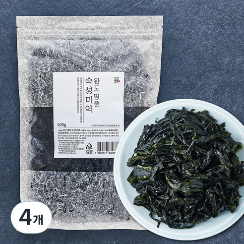 주일 완도명품 숙성미역, 500g, 4개