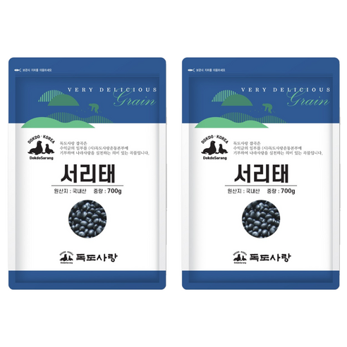 독도사랑 서리태콩, 700g, 2개