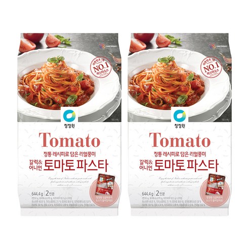 청정원 갈릭 앤 어니언 토마토 파스타, 644.4g, 2개