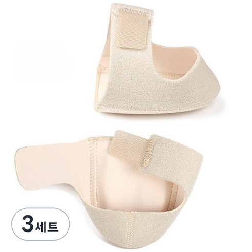 제이엠투 벨크로 발뒤꿈치 보호 패드 양쪽 세트 베이지 S, 3세트