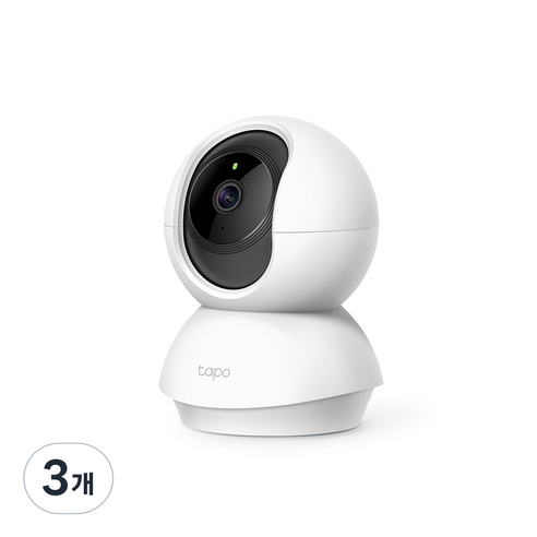 타포 3MP 회전형 스마트 홈 WiFi 카메라 실내용, TC71, 3개