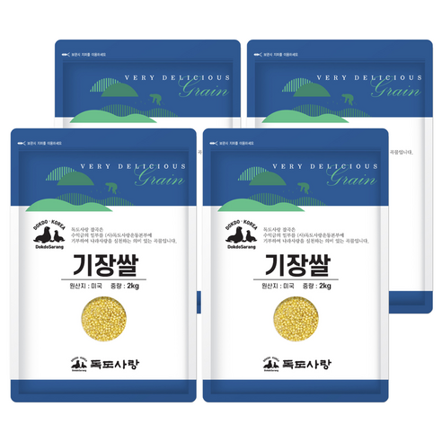 독도사랑 기장쌀, 2kg, 4개