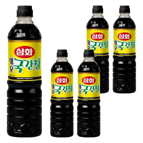 [삼화] 맑은 국간장, 900ml, 5개