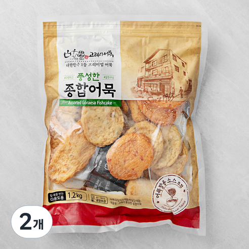 고래사어묵 풍성한 종합어묵 1.2kg, 2개